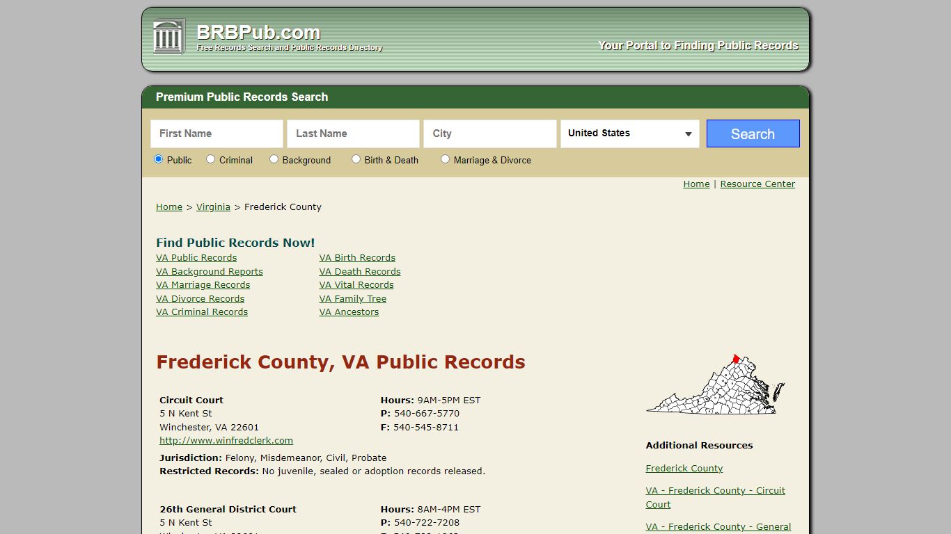 Frederick County Public Records | Search Virginia ...